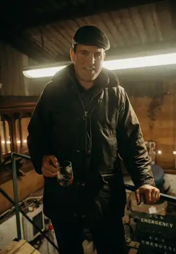 Adam Bray in the Bray’s Cider press room